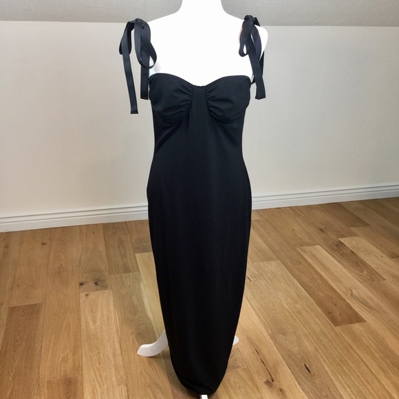 Reformation Zora Bodycon Midi Dress Black Size XL - Picture 4 of 10